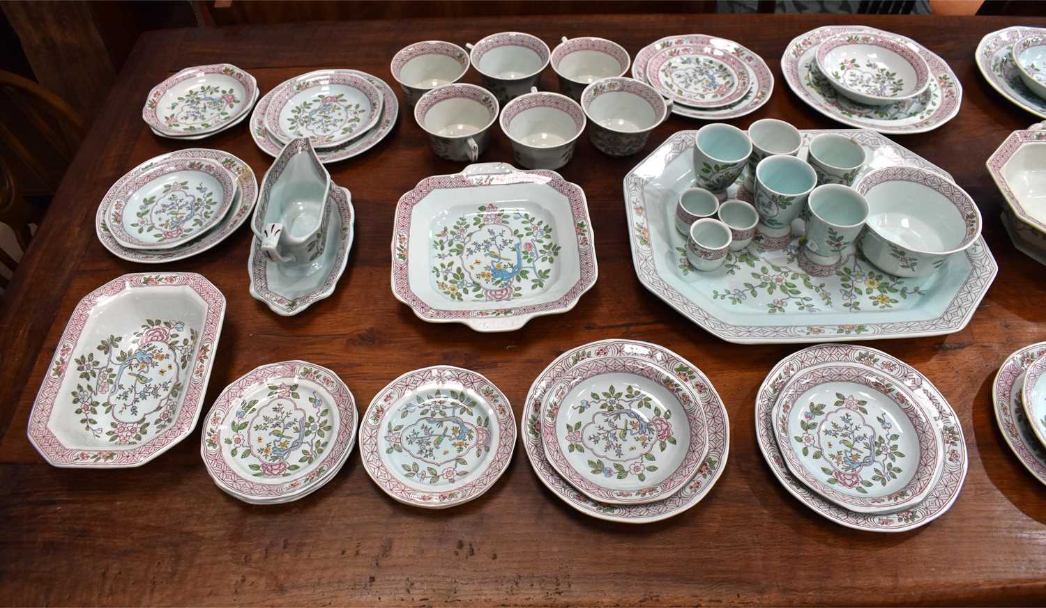 A collection of Adams Calyx ware "Singapore Bird" pattern, part tea / dinner service to include - Image 2 of 2