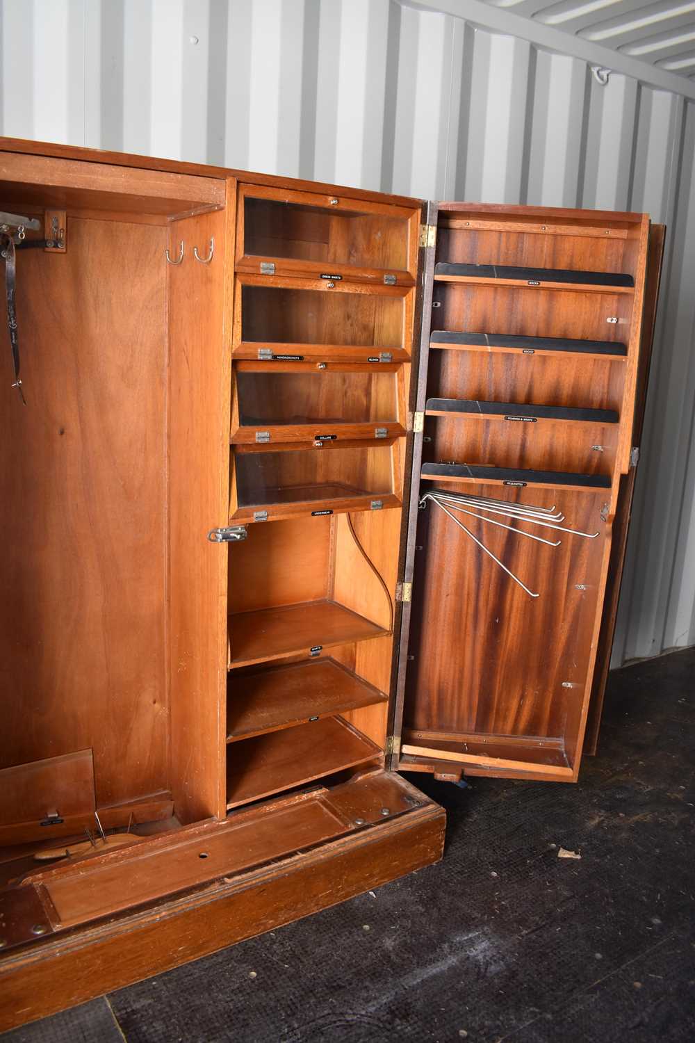 A vintage gentlemans Compactom oak wardrobe, the deep doors opening to reveal a fitted interior with - Image 2 of 15