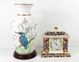 A Wedgwood porcelain clock, titled 'The Wedgwood Pilaster Clock' limited edition 243 of 1250,