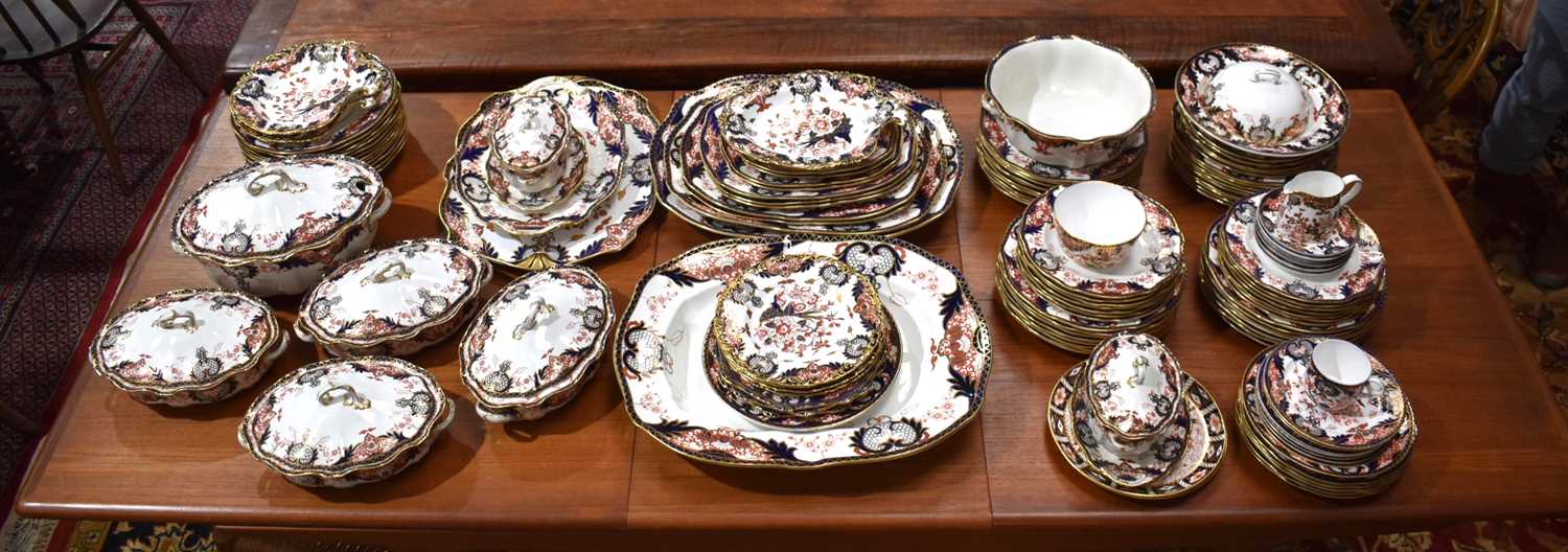 An extensive early 20th century Osmaston Road Royal Crown Derby part dinner service in the Japan