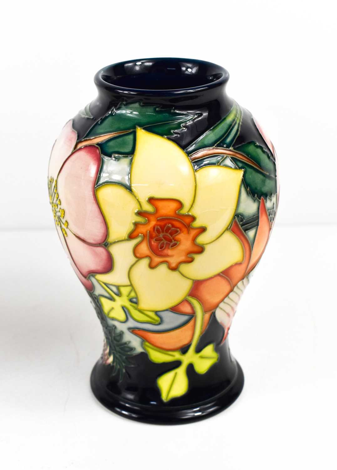 A Moorcroft vase commemorating the Golden Jubilee 2002, bearing impressed mark and dated 2001 to the