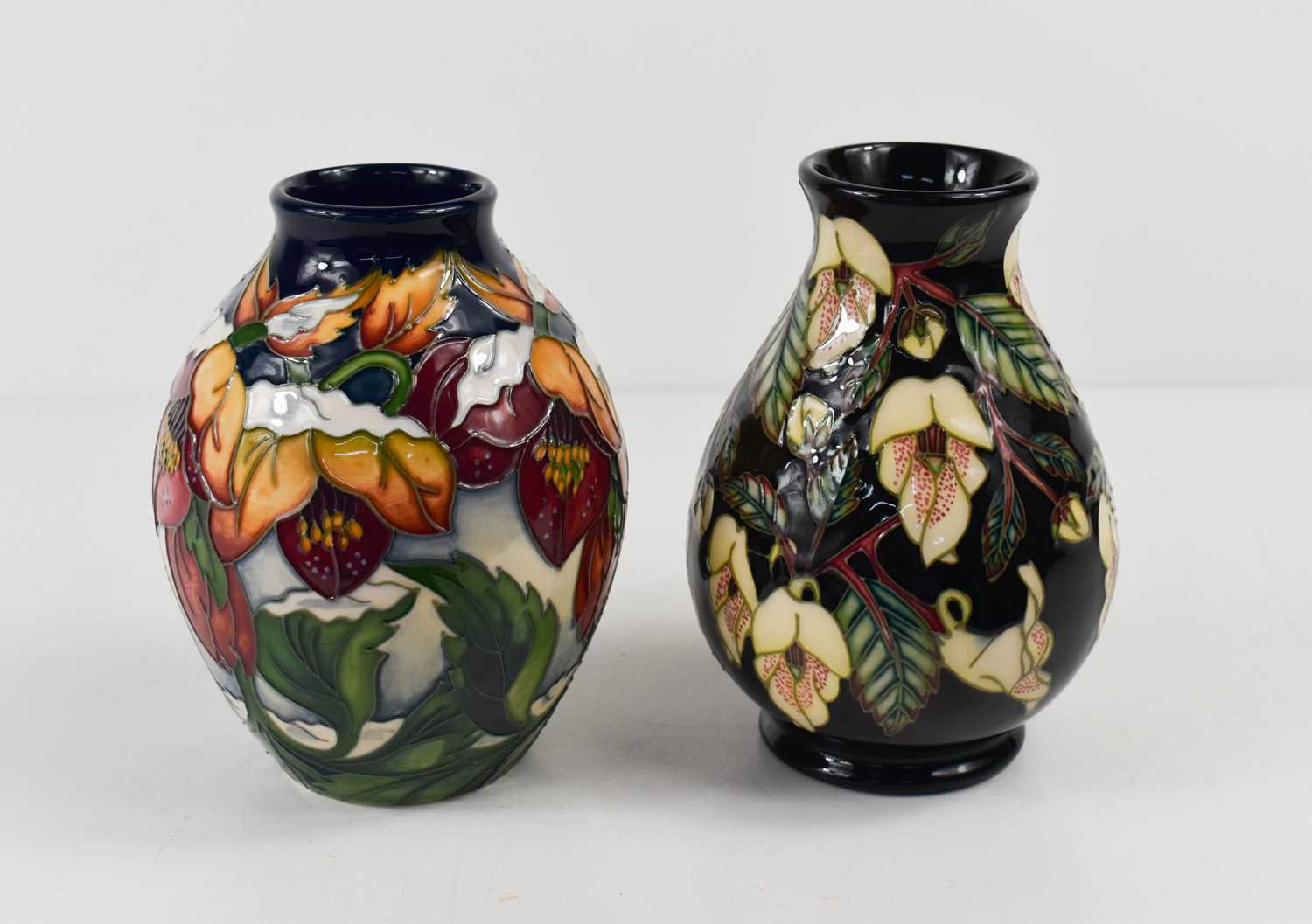 Two Moorcroft vases: one by Rachel Bishop, dated 2008 and signed, together with initials MRJ, no.