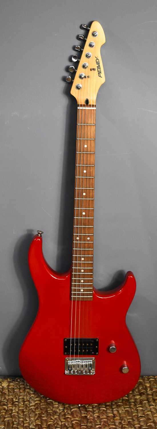 A Peavey Raptor Junior Electric Guitar in red. - Image 3 of 4