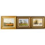 Tony Malton (20th century): Three oil on canvas: Spring, Summer and Winter landscapes, all signed,