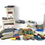 A group of 00 gauge model railway items to include Tri-ang signals and buildings, Hornby R950 master