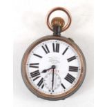 An early 20th century 8 day Goliath pocket watch, the dial marked Examd by Herbert Blockley Succs to