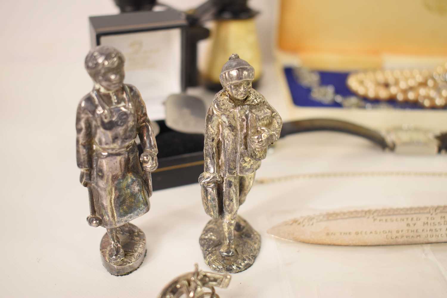 A selection of jewellery & collectables to include a silver ring, two simulated pearl necklaces, - Image 2 of 2