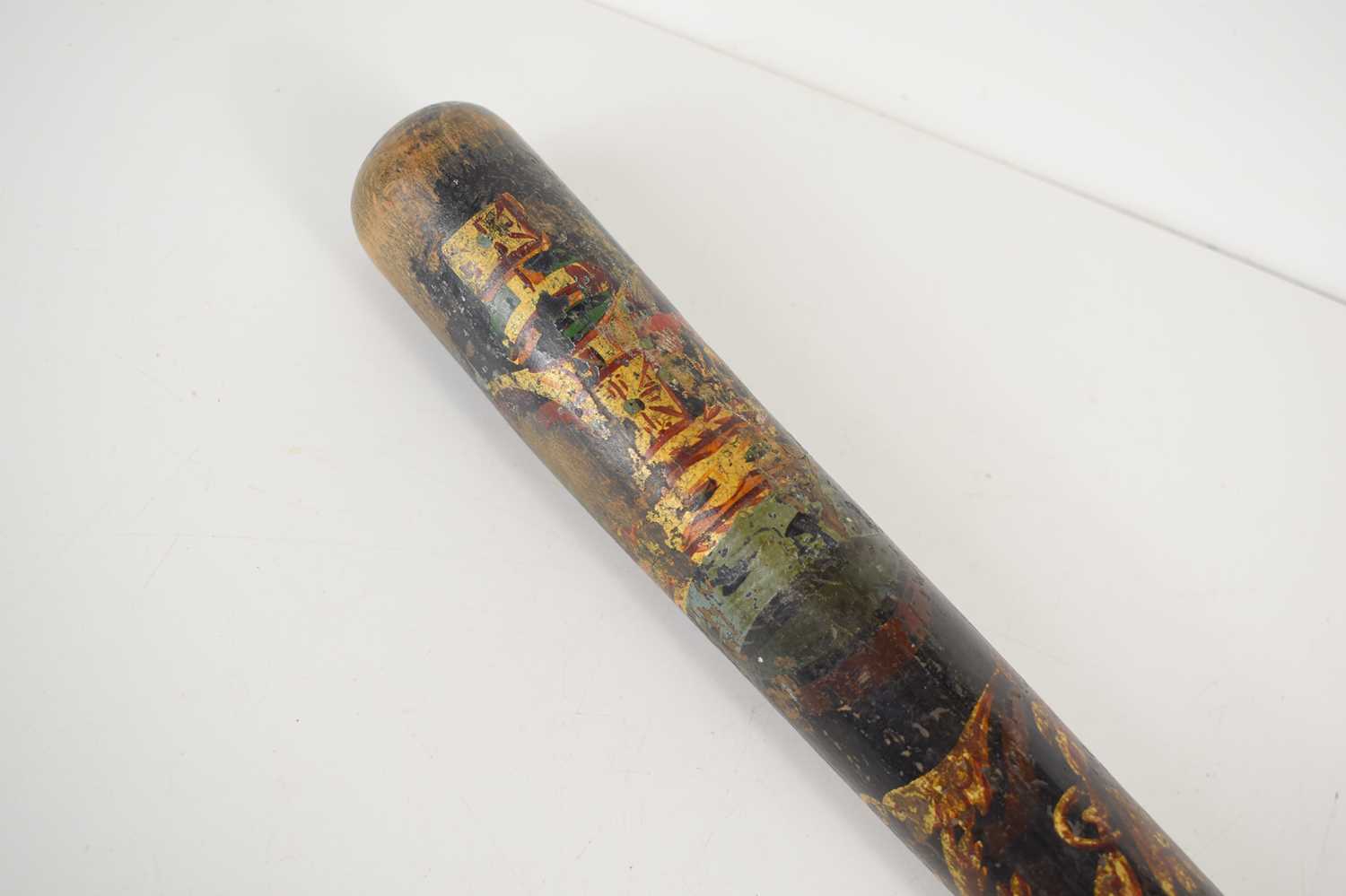 A Victorian Police truncheon, painted with a Crown above a VR cypher, and inscribed No 28 within a - Bild 2 aus 3