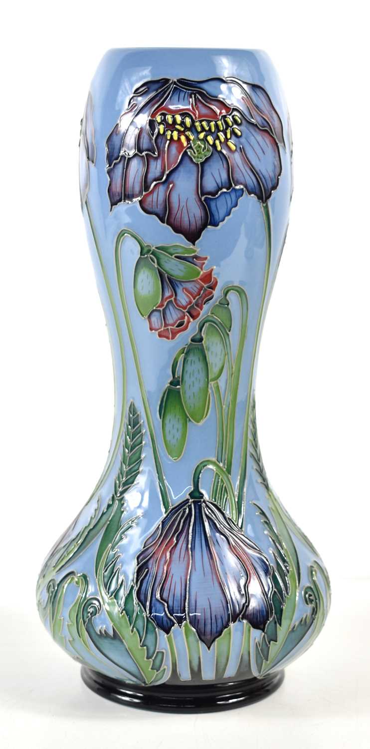 A Moorcroft vase in the "Ray of Hope" design by Paul Hildtich, 2014, limited edition 8/50, 29cm