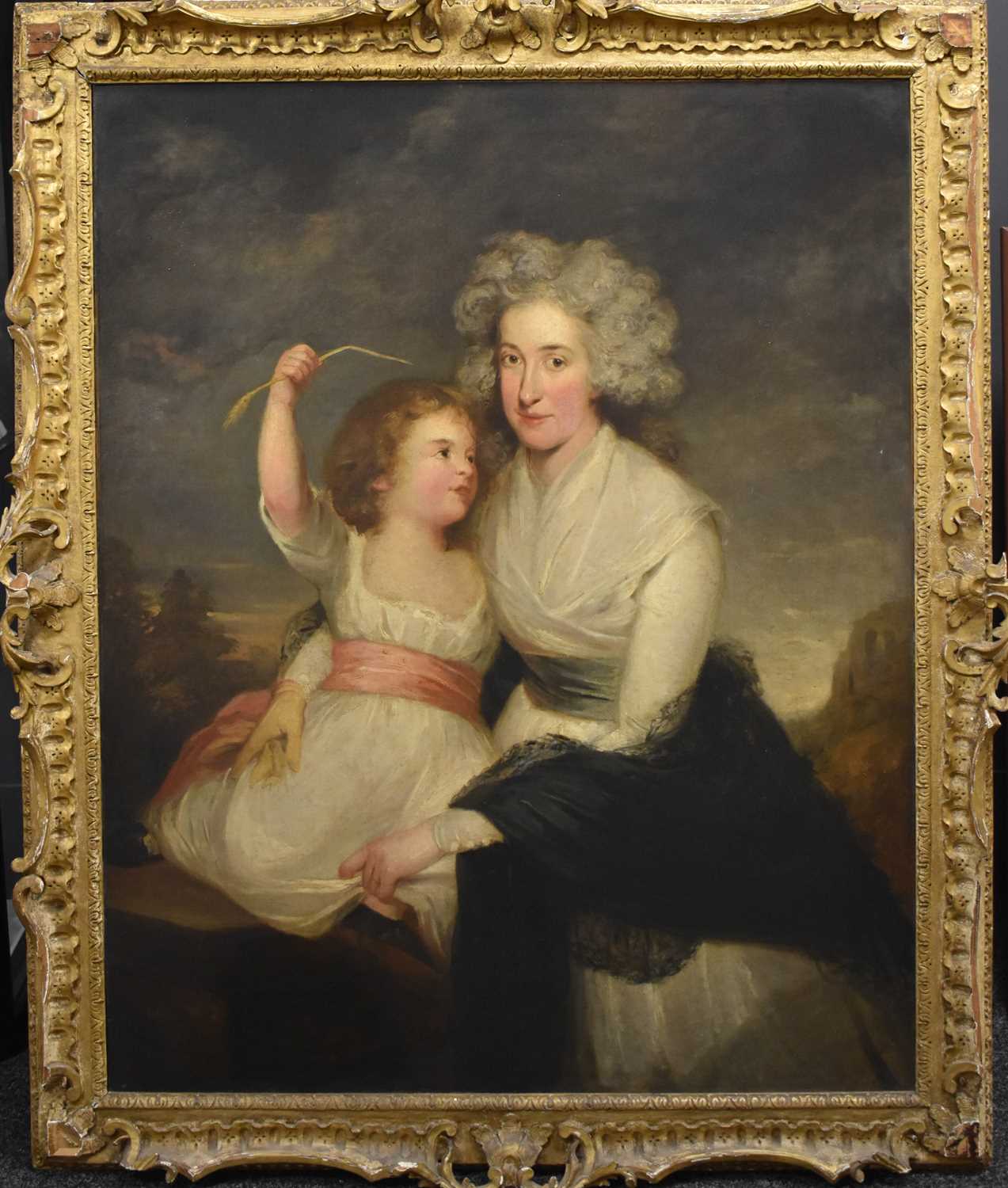 Carl Frederick Von Breda (1759-1818): portrait of Mrs R Bright and her son Richard Bright, oil on - Image 3 of 9