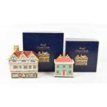 A Royal Crown Derby bone china Georgian Dolls House limited edition 546/1000 Mullberry Hall York and