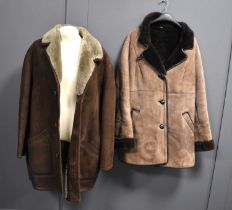 Two vintage sheepskin jackets, size 44
