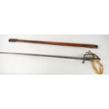 A British artillery officers sword and scabbard, the sword retailed by Firmin & Sons, the blade