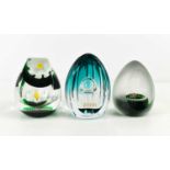 Three Caithness of Scotland glass paperweights: Daisy Daisy 257/350, Castle of Mey 19/100, and 2000,
