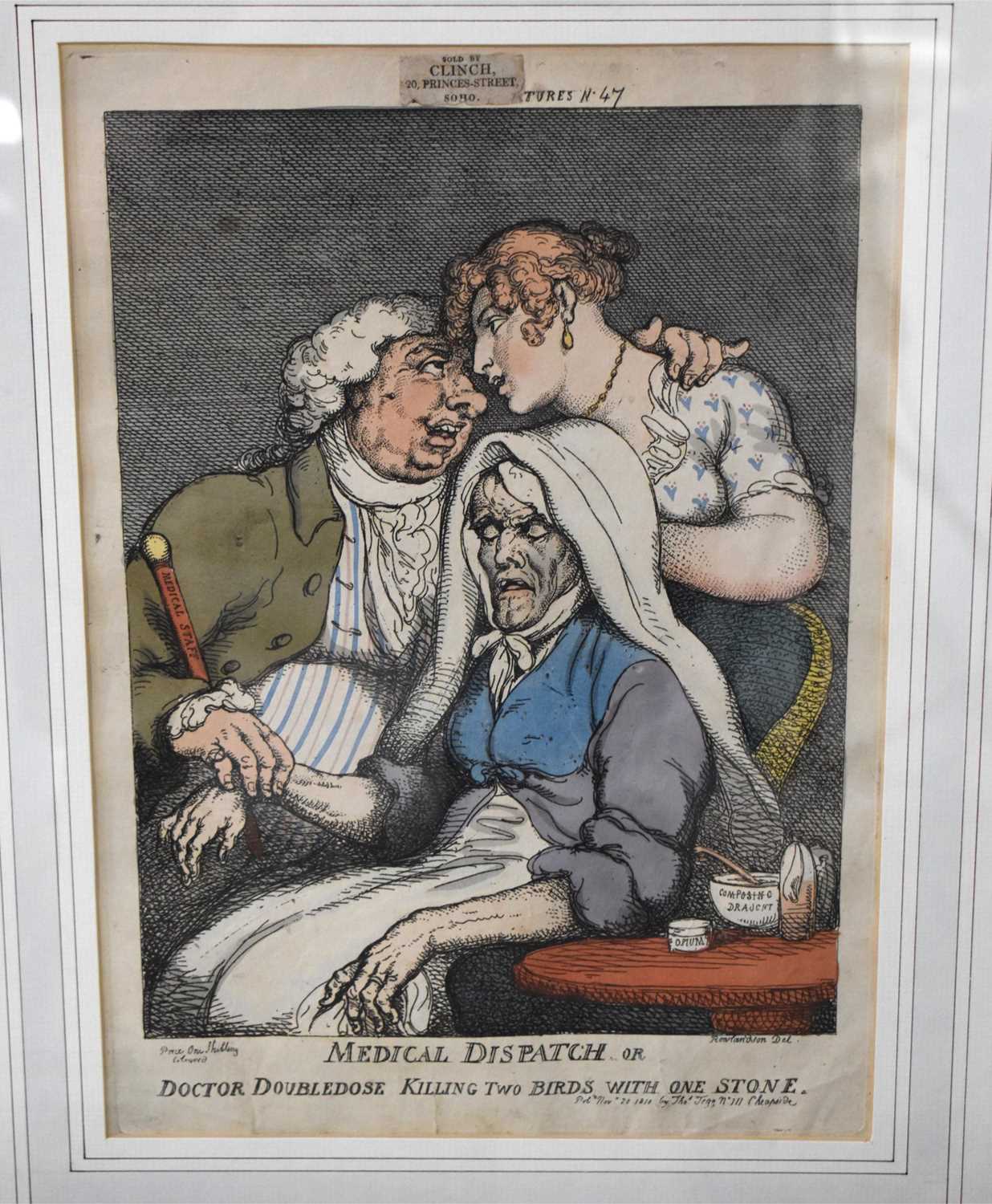 Thomas Rowlandson (1757-1827): A set of five hand coloured caricature etchings, comprising of " - Image 6 of 6