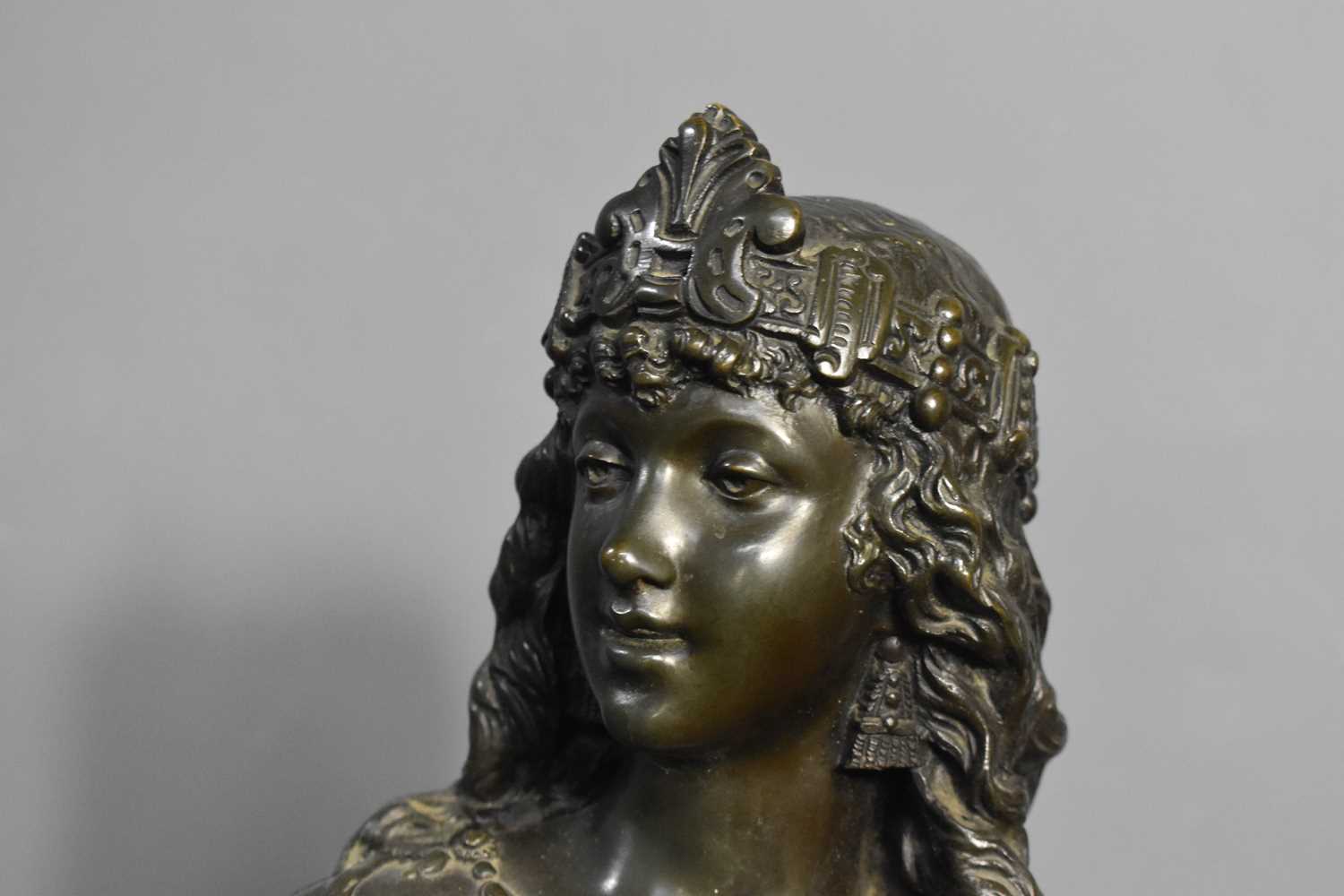 Charles Octave Levy (French, 1820-1899): Salome, a bronze figurine bearing signature C Levy to the - Image 2 of 4