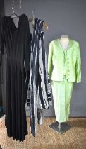 A group of vintage ladies clothes to include a Benny One black dress, a Paule Vasseur "Sabine" three