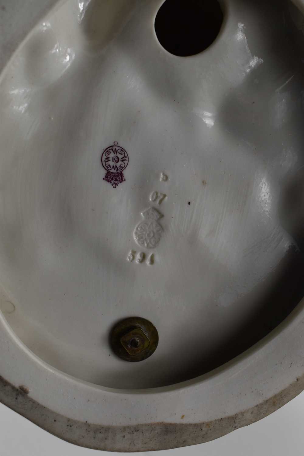 A Royal Worcester porcelain figurine, Water Carrier, puce mark to the base and impressed mark - Image 3 of 3