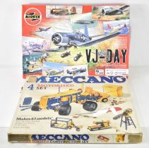 A Meccano motorised construction set No4 together with an Airfix VJ Day 60th Anniversary model kit