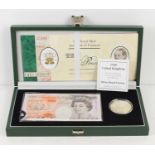 The Royal Mint and Bank of England Ten pounds and silver crown set, limited edition, with