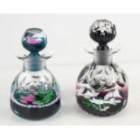 Two Caithness of Scotland glass ink bottles: Royal Golden Wedding Anniversary 8/50, The Queen
