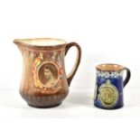 A Doulton Lambeth stoneware mug commemorating Queen Victoria's Diamond Jubilee 1837-1897,