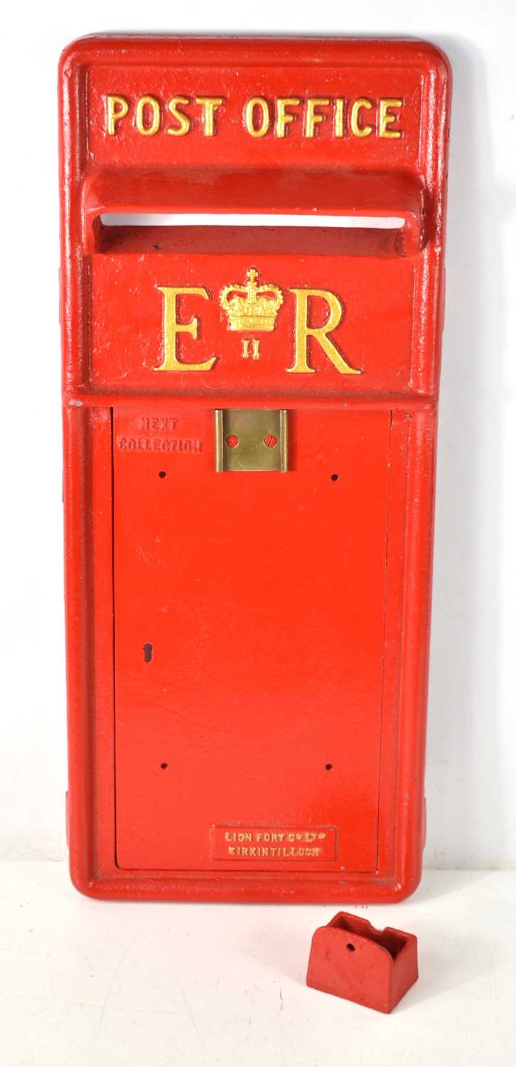 A vintage Queen Elizabeth II post office post box front.