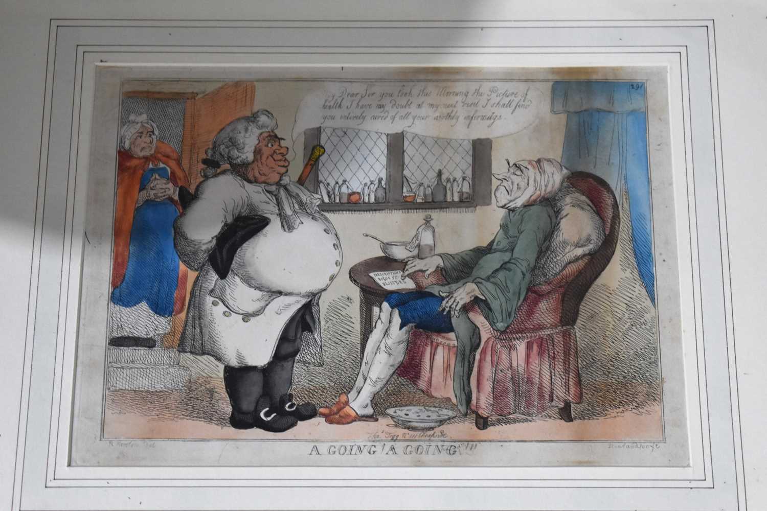 Thomas Rowlandson (1757-1827): A set of five hand coloured caricature etchings, comprising of " - Bild 5 aus 6