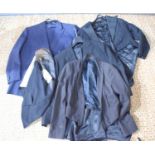 Two vintage gentleman's black tailcoats, one example made by Studd & Millington, together with two