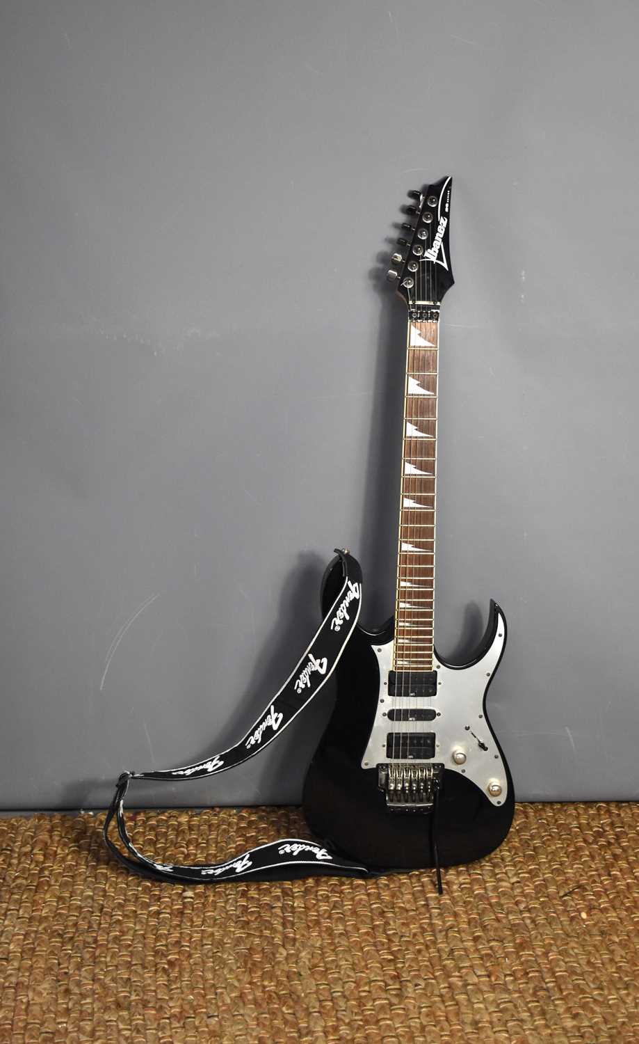 An Ibanez RG350EX electric guitar, with aluminium style pickguard and a bound rosewood fingerboard