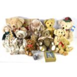 A group of collectable teddy bears to include examples by Merrythought, House of Fraser, Hanleys,
