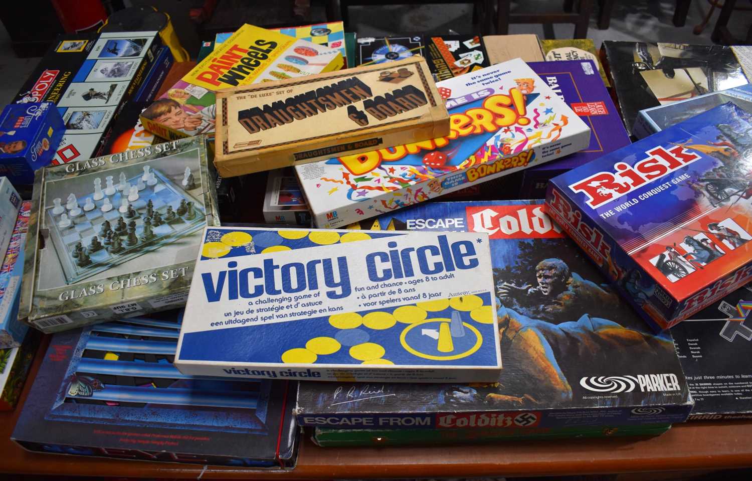 A very large collection of 20th century board games and puzzles including National Geographic