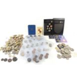 A large collection of GB and worldwide coinage, to include commemorative crowns, some silver