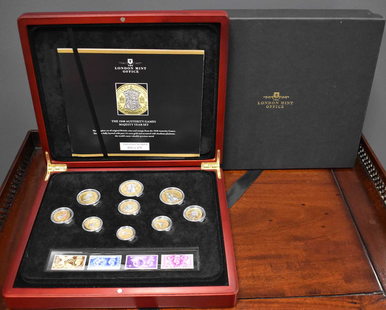 A London Mint Office 1948 Austerity Games Majesty Set, a complete set of original British coins - Image 4 of 4