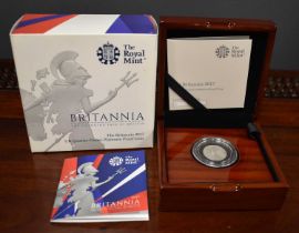 A Royal Mint Britannia 2017 UK Quarter-Ounce Platinum Proof Coin, with certificate of