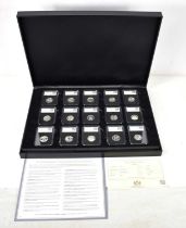 A collection of The 2018 DateStamp united Kingdom A-Z Silver proof 10p Coin Set, the box