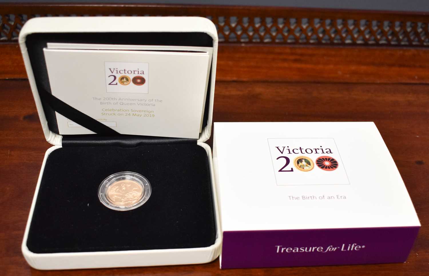 A Royal Mint 2019 Celebration Gold Sovereign Struck on 24th May 2019, for The 200th Anniversary of