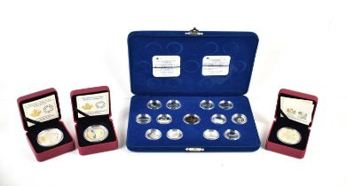 A Royal Canadian Mint coin set, 1992, comprising of twelve silver 25 cent coins and a nickel