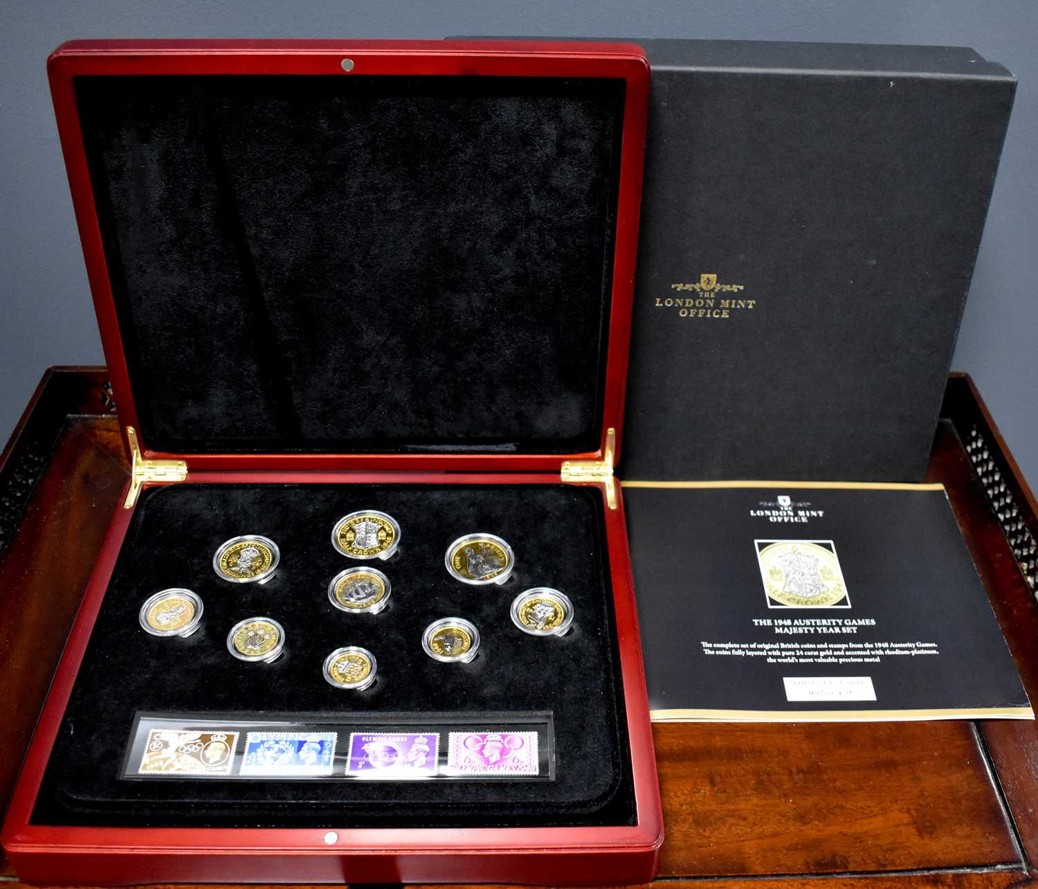 A London Mint Office 1948 Austerity Games Majesty Set, a complete set of original British coins