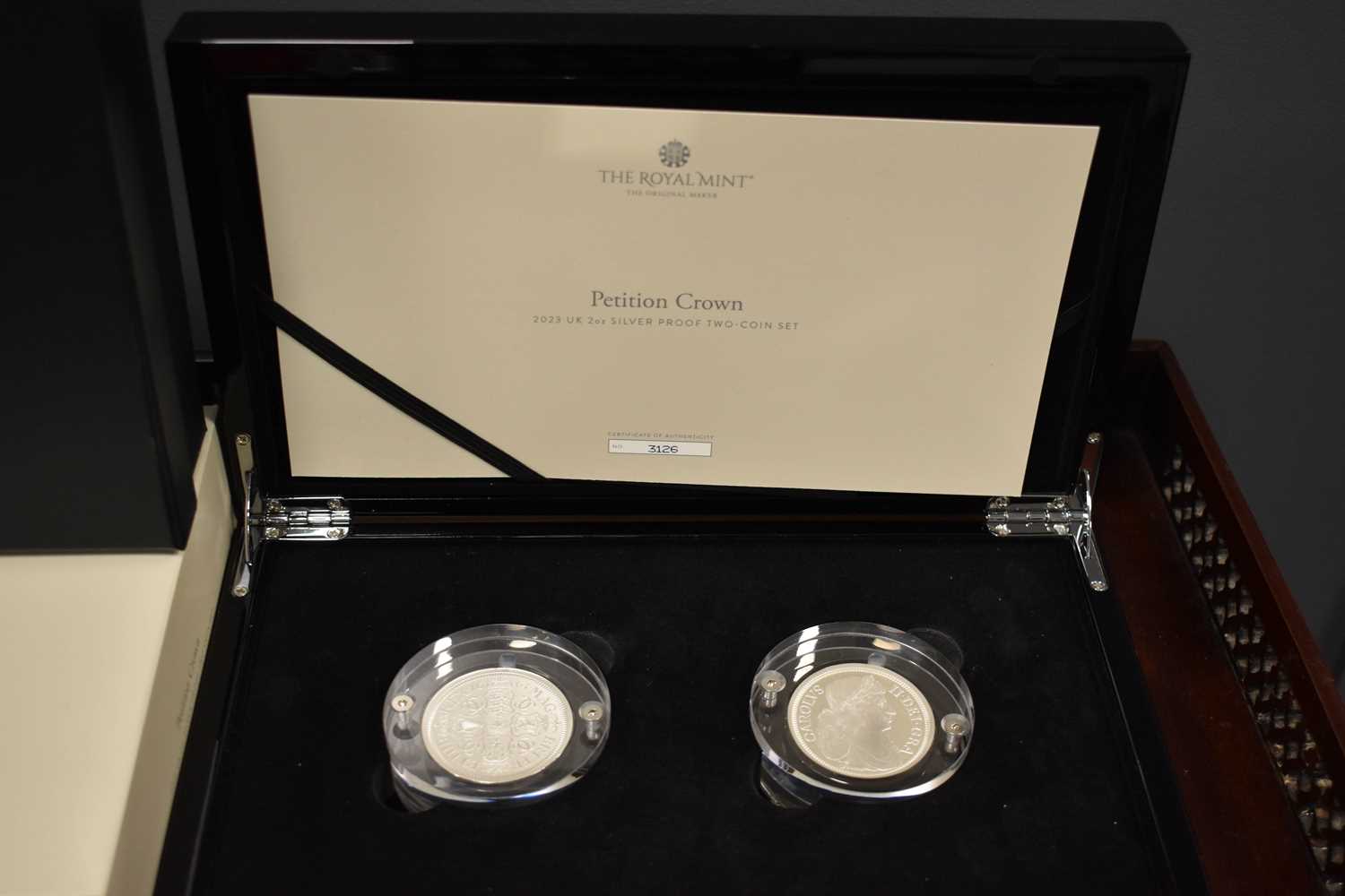 A Royal Mint Petition Crown 2023 2oz Silver Proof Two-Coin Set, with certificate of authenticity - Image 4 of 4