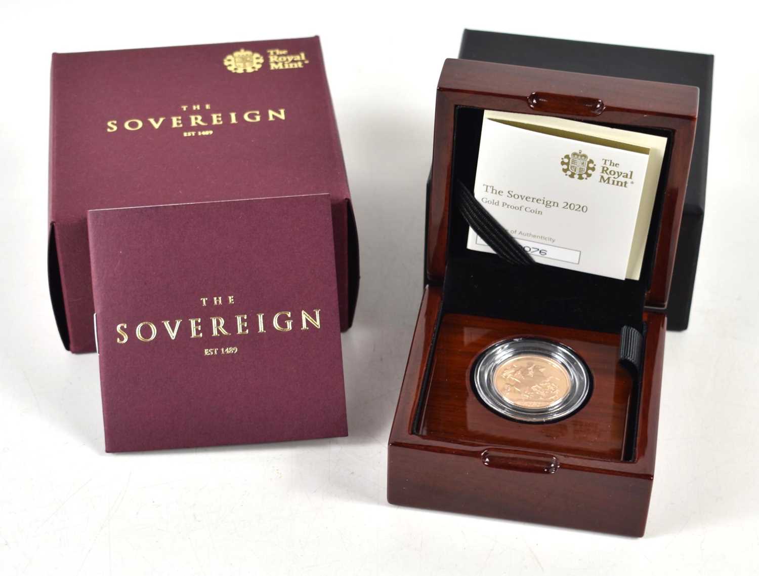 An Elizabeth II Royal Mint 2020 gold proof full sovereign with fitted case and certificate of