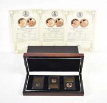 The London Mint World War I Centenary gold sovereign set, comprising of a full, half and quarter
