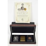 A London Mint Operation Chastise gold and silver coins set, limited edition, the set containing a