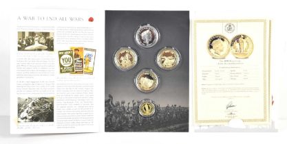 The London Mint Office, A War to End all Wars, five coin set to include The WW I Centenary Lone