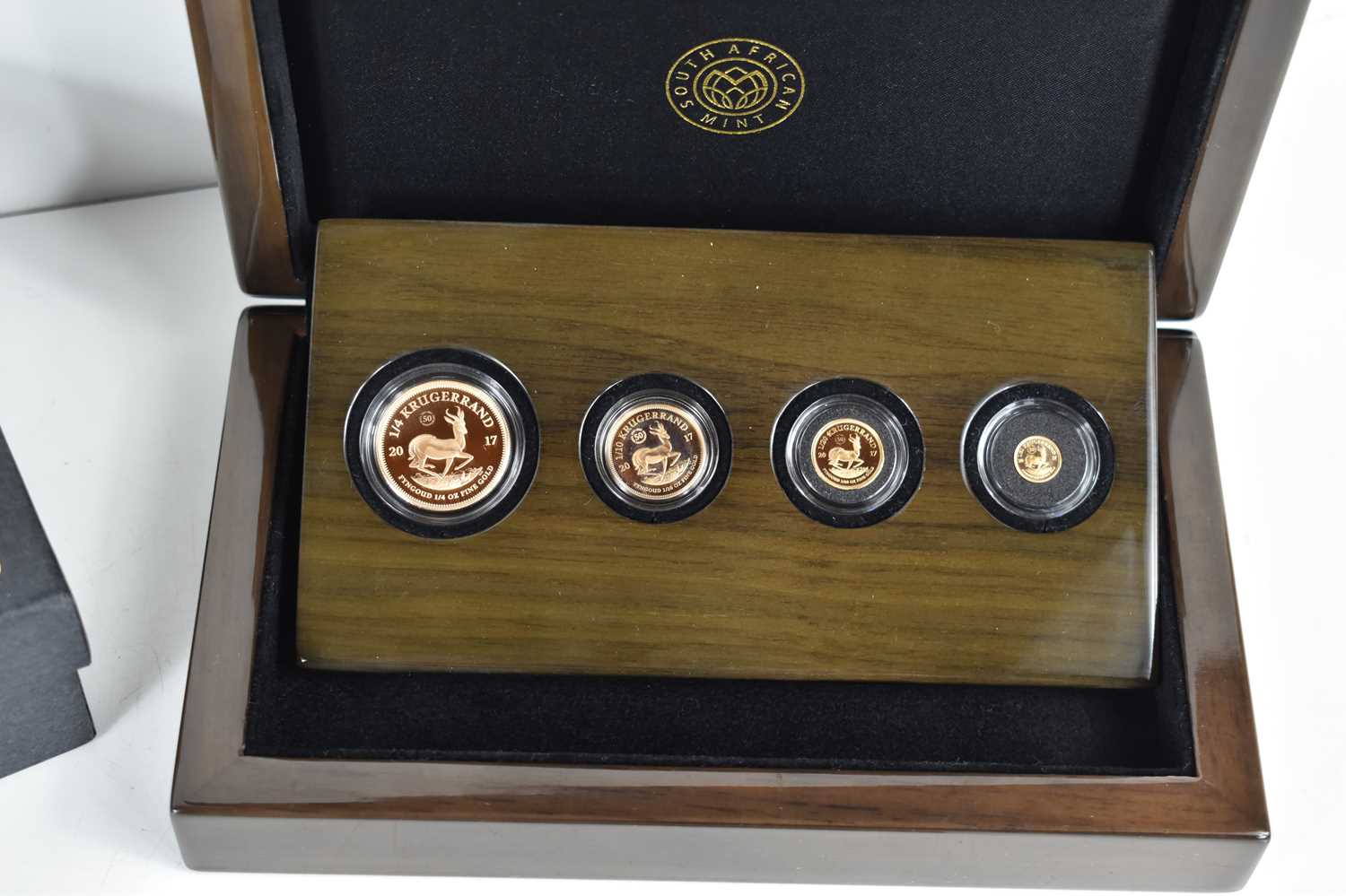 A South Africa Mint 2017 Krugerrand fractional 22ct gold proof coin set, 8.482g, 3.395g, 1.697g - Image 2 of 3