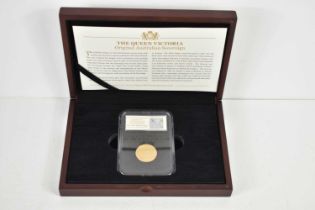 A Queen Victoria Australian full gold sovereign, Sydney Mint, dated 1870, with presentation case and