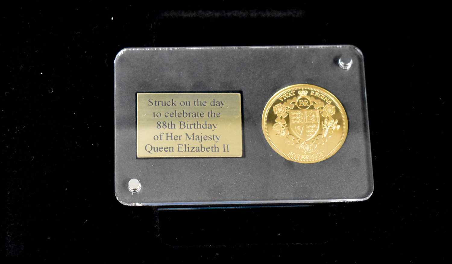 The Life of Queen Elizabeth II, 88th Birthday gold proof Sovereign, limited edition 88/499, - Image 2 of 2