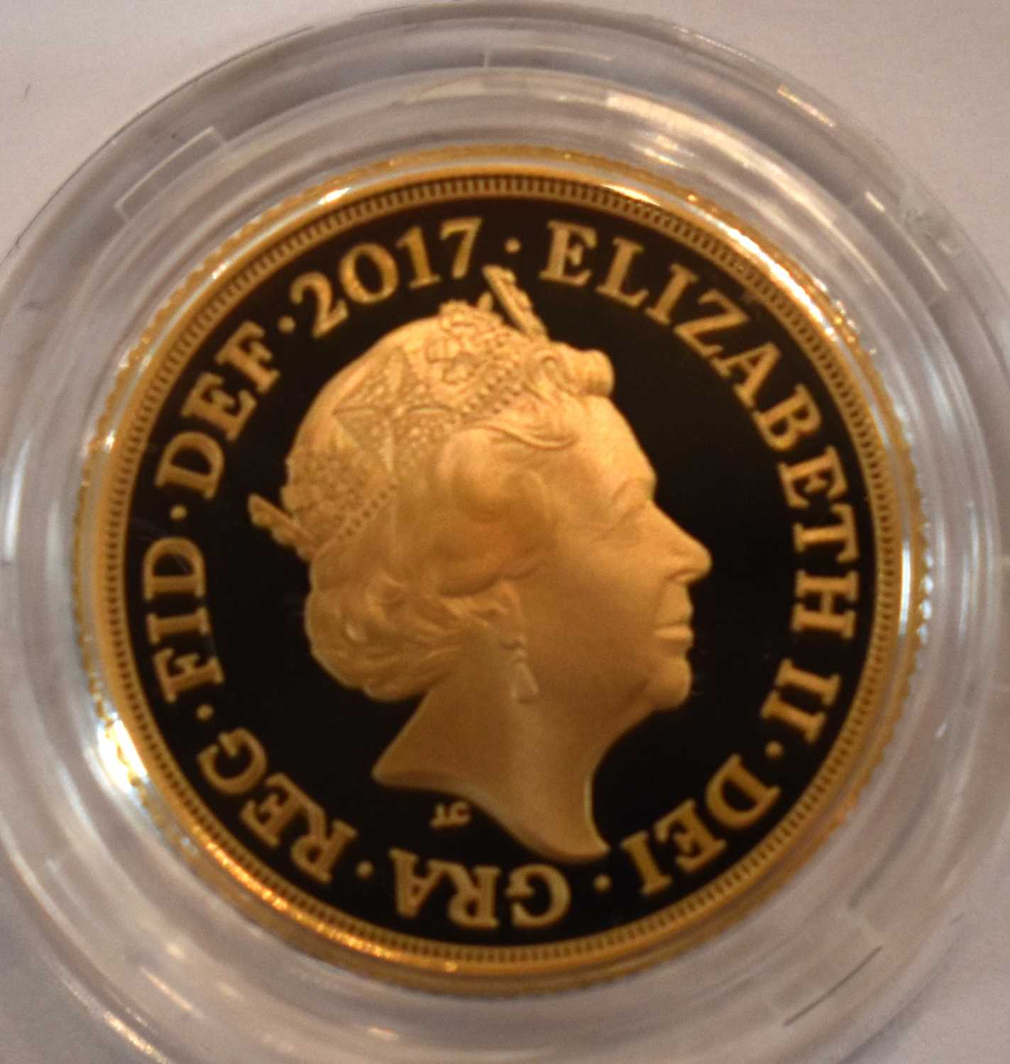 An Elizabeth II Royal Mint 2017 gold proof full sovereign with fitted case and certificate of - Image 5 of 10