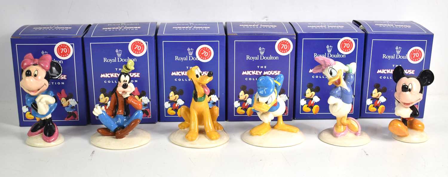 Six boxed Royal Doulton 'The Mickey Mouse Collection' 70th Anniversary figures comprising of Daisy