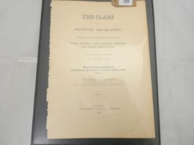 McIAN R. R.  The Clans of the Scottish Highlands. 10 hand col. eng. costume plates from this work, 9